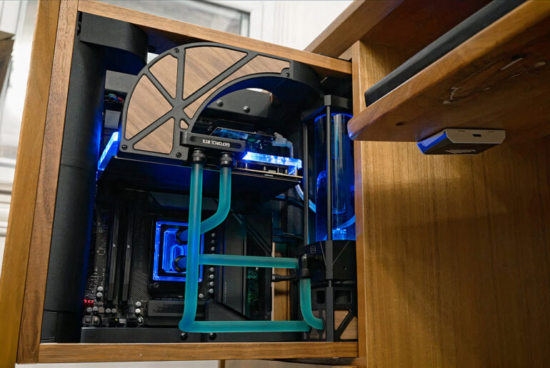 1000W Gaming PC Desk Drawer Build Mod