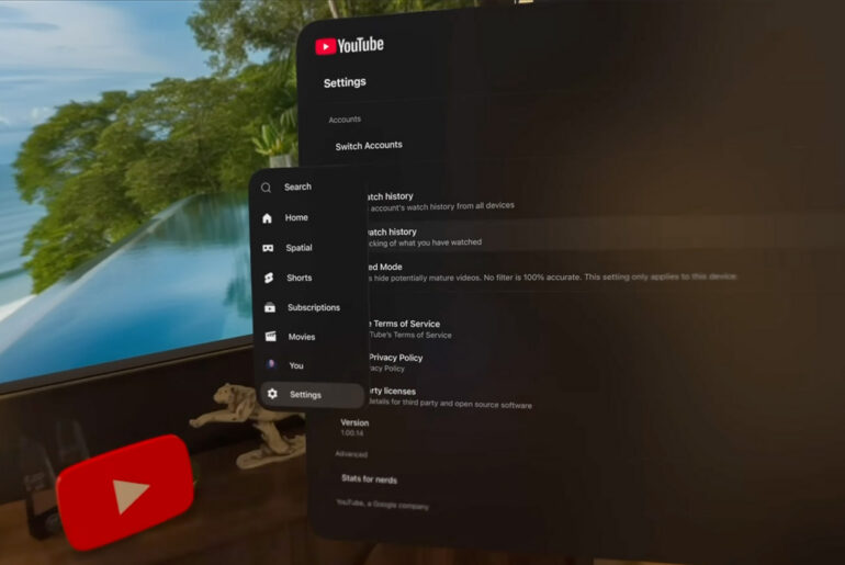 YouTube Vision Pro Official App