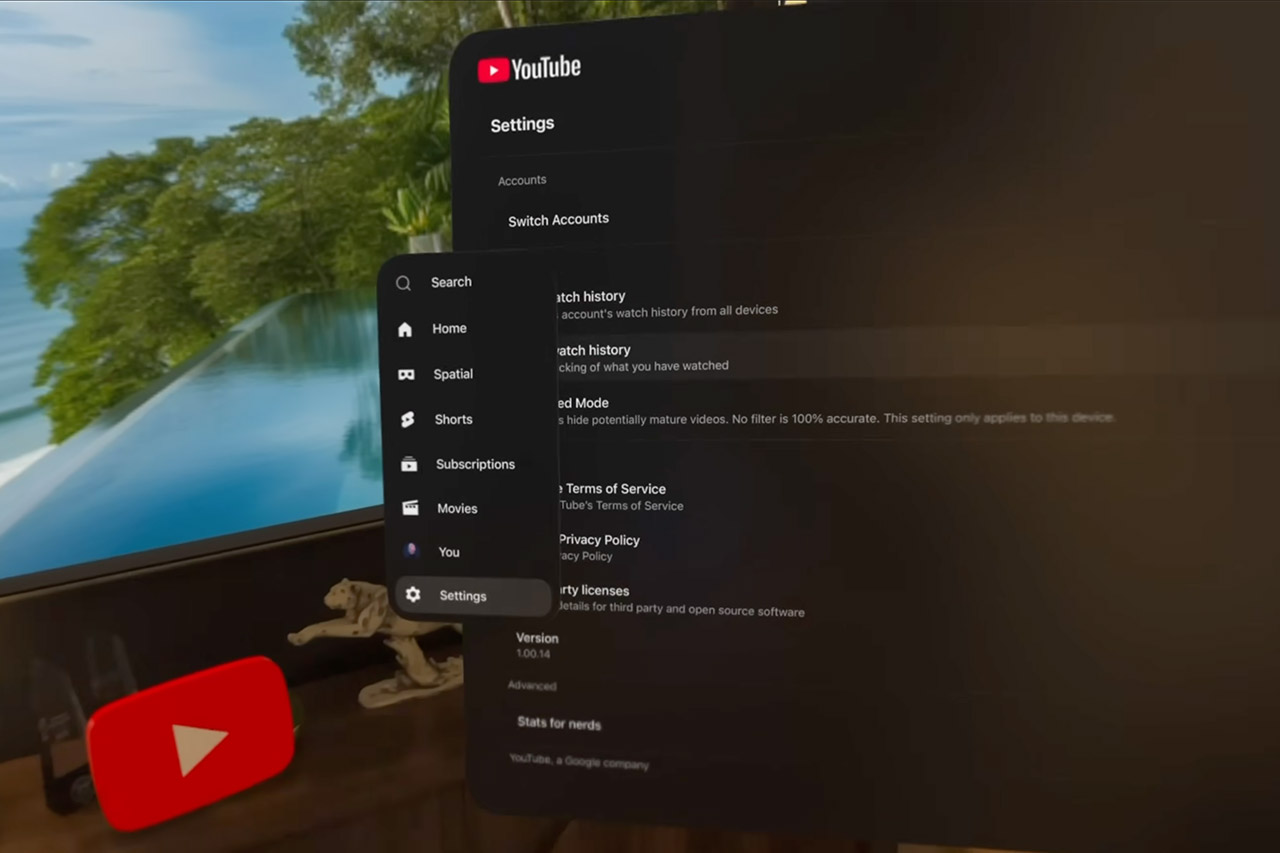 YouTube Vision Pro Official App
