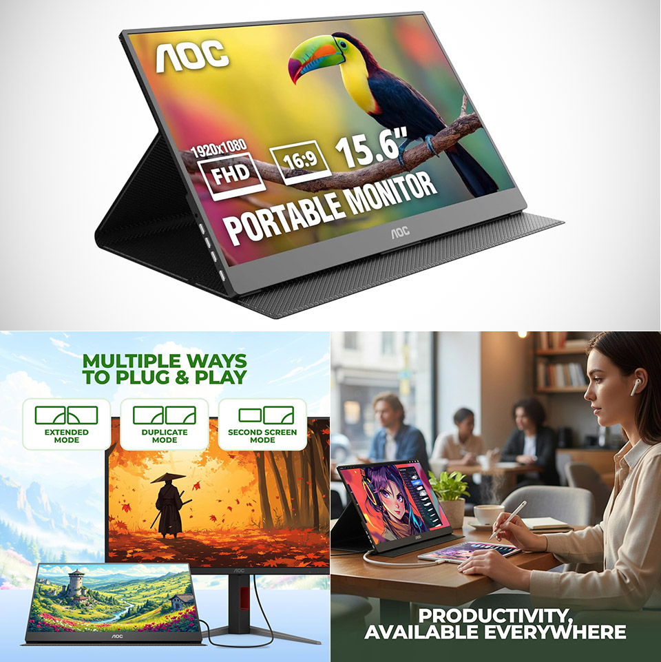 AOC 16T20 15.6" Portable Monitor