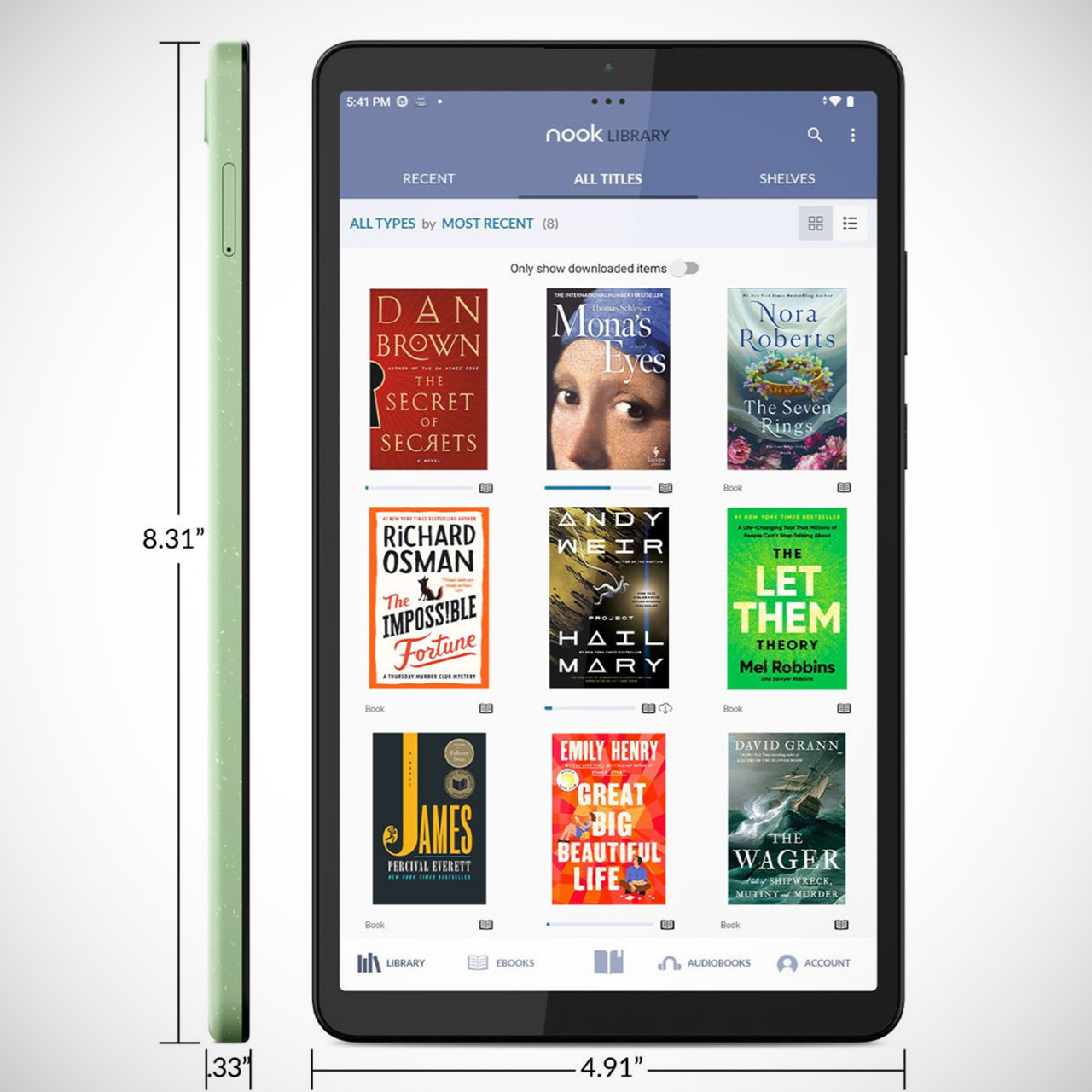 Barnes & Noble NOOK Reading Tablet 8.7
