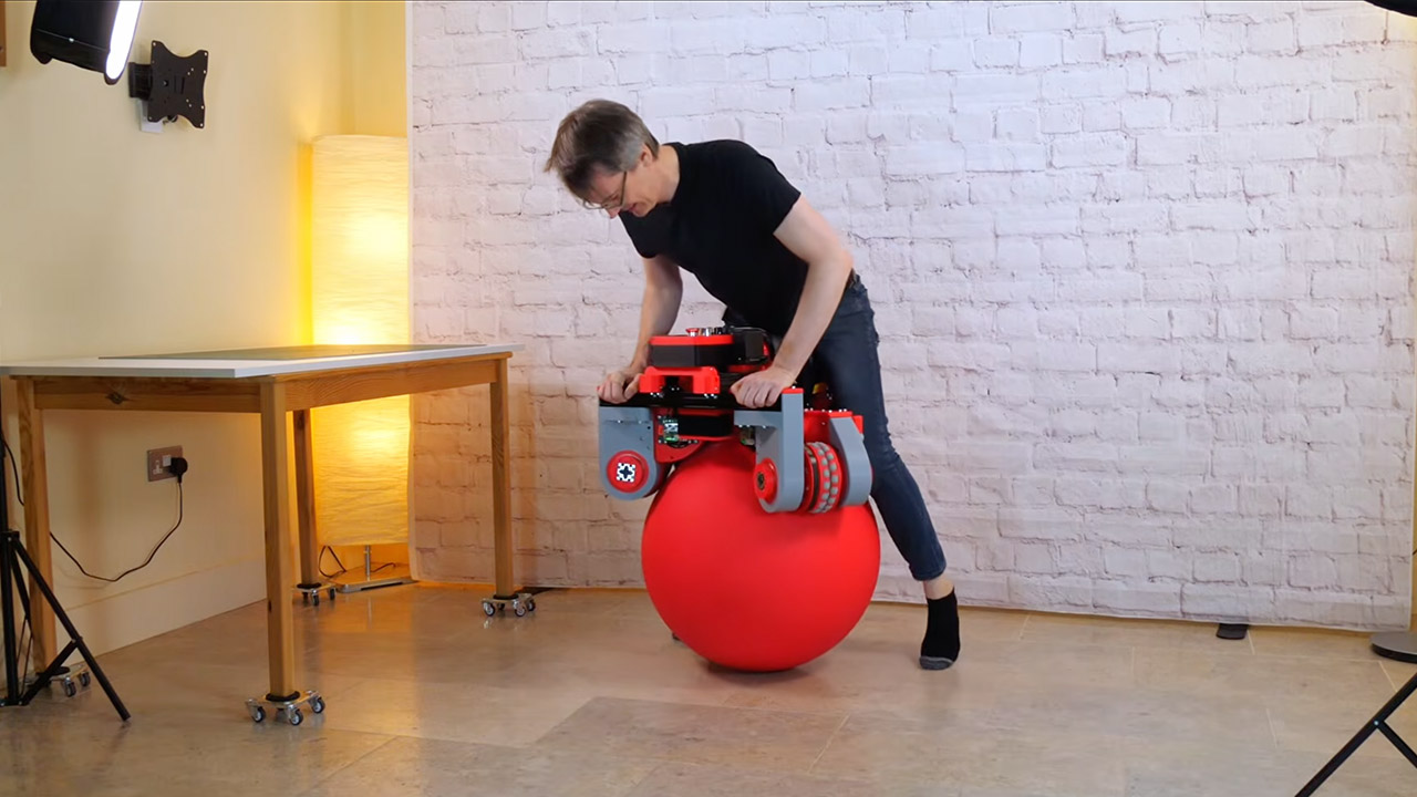 James Bruton Self-Balancing One-Ball Bike