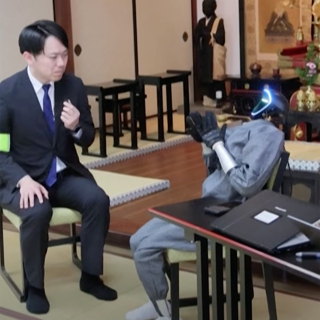Japan Buddharoid AI-Powered Humanoid Robot Buddhist Temple
