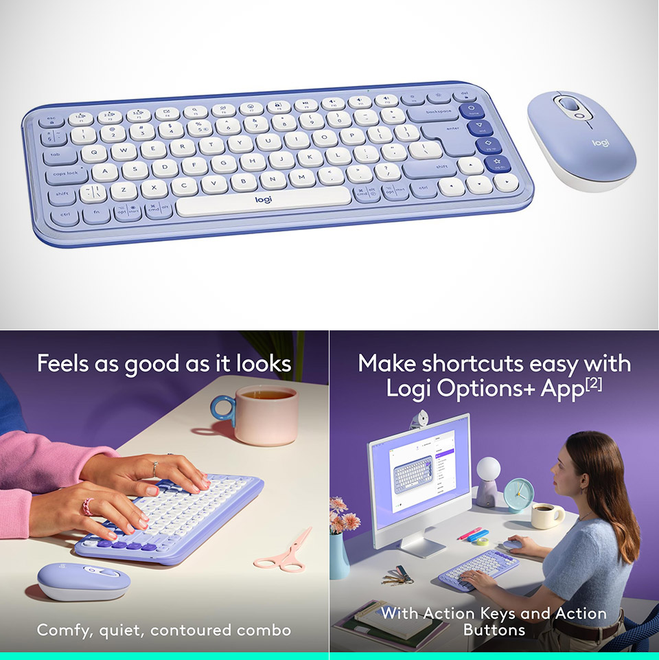 Logitech POP ICON Combo Keyboard Mouse