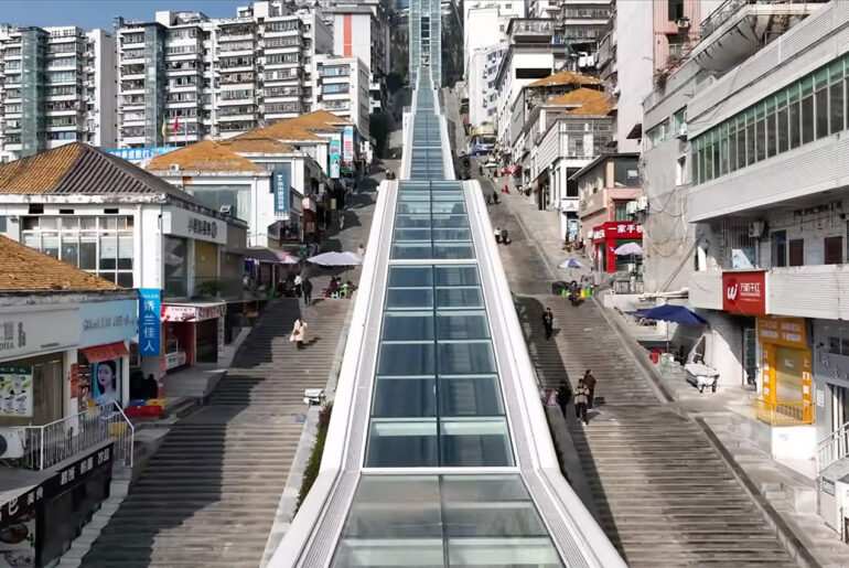 Chongqing Wushan Goddess Escalator Longest in the World