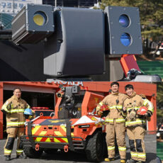 Hyundai Firefighting Robot Flames