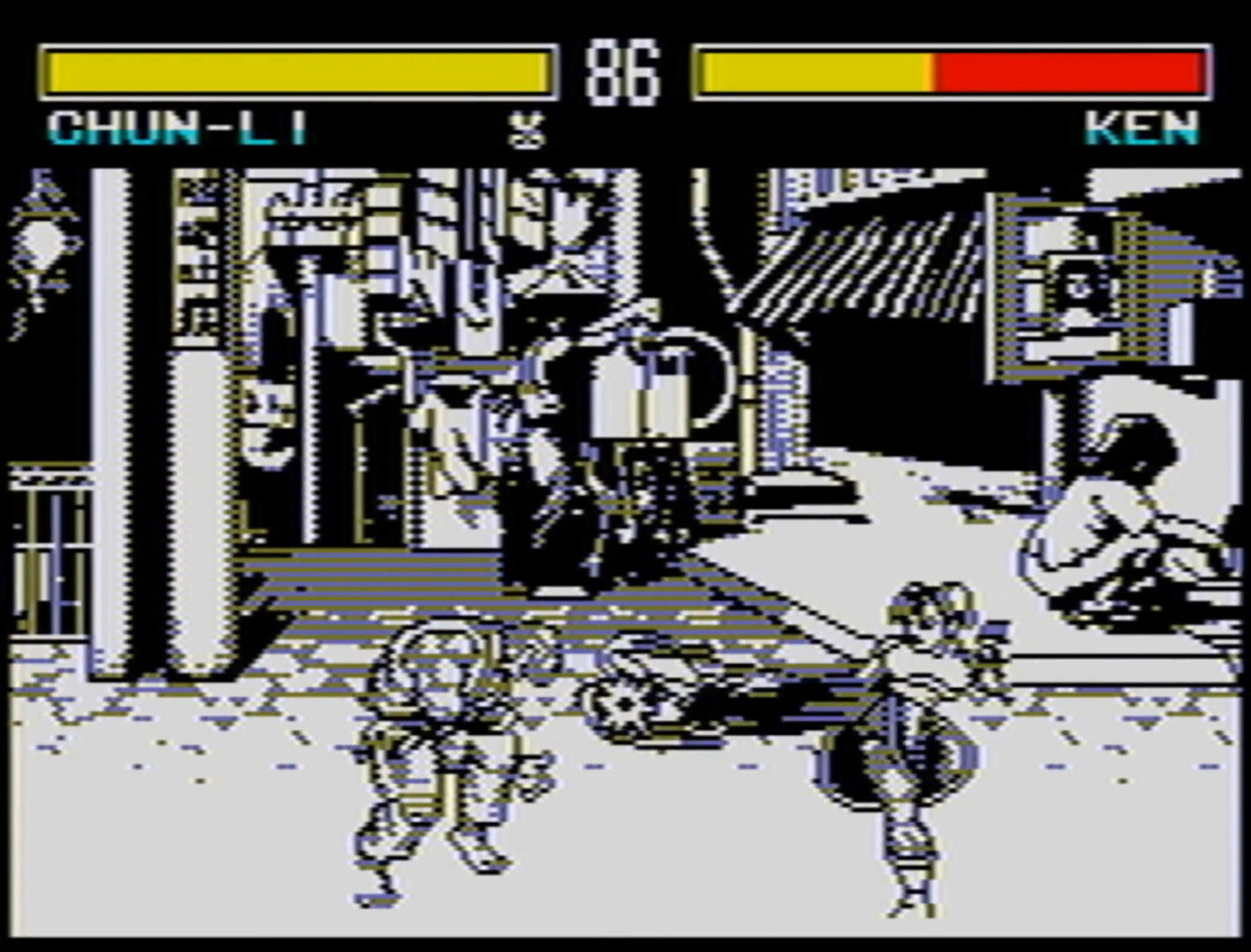 Street Fighter Port ZX Spectrum Sweet Fightin 2 Screenshot