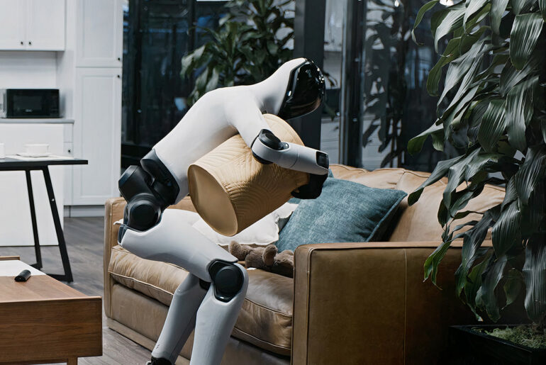 Figure Helix 02 Humanoid Robot Clean Living Room