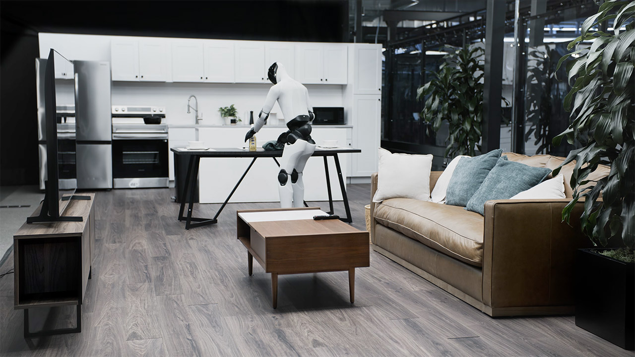 Figure Helix 02 Humanoid Robot Clean Living Room