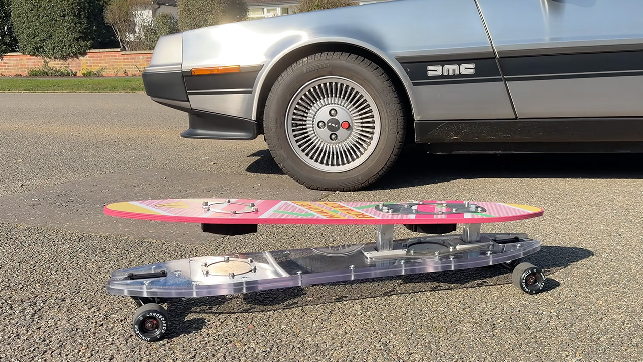 Colin Furze Magnet Suspension Skateboard