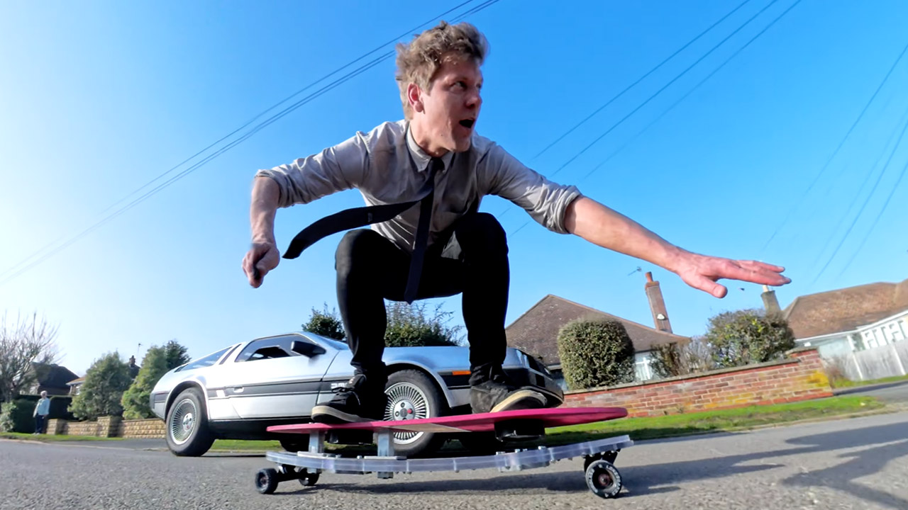 Colin Furze Magnet Suspension Skateboard