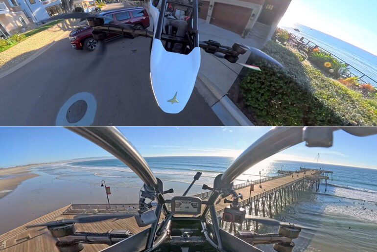 Jetson ONE eVTOL California Coast Beach Test Flight