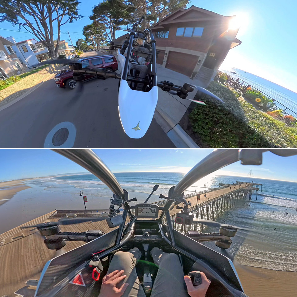 Jetson ONE eVTOL California Coast Beach Test Flight