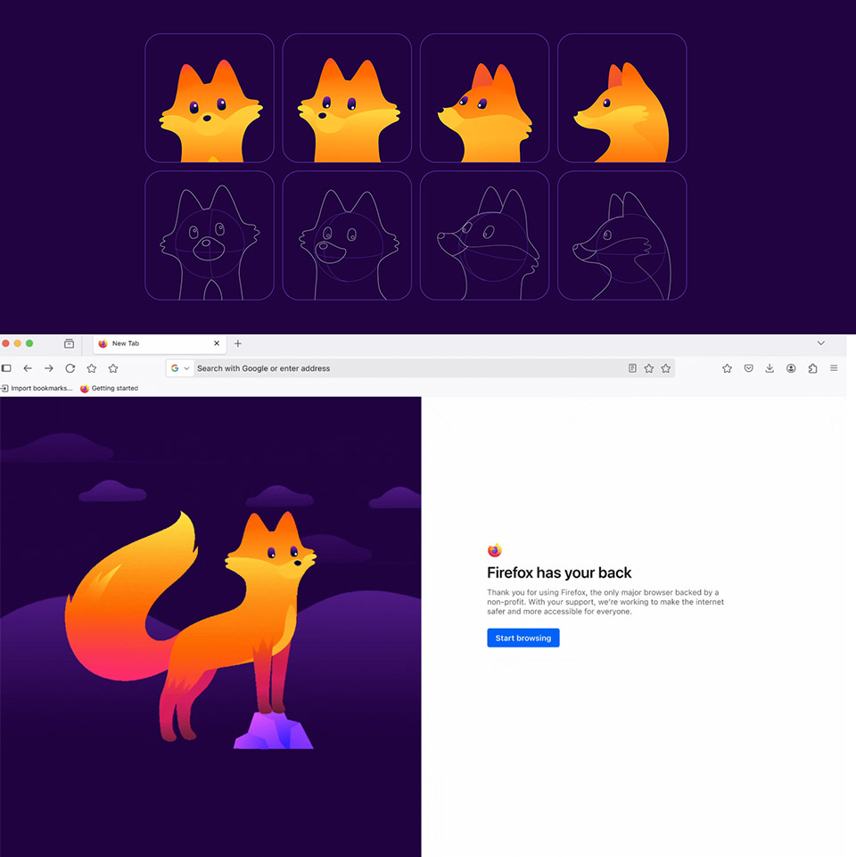 Mozilla New Mascot Kit Firefox