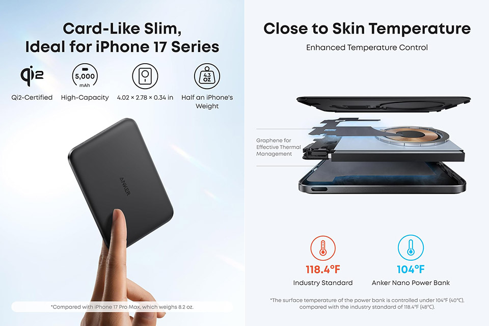 Anker Nano MagSafe Qi2 Power Bank