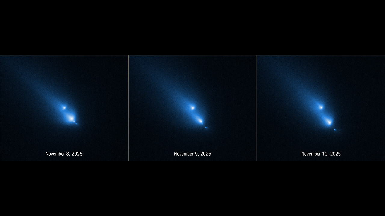 Hubble Space Telescope Comet C/2025 K1 Atlas Breaking Apart