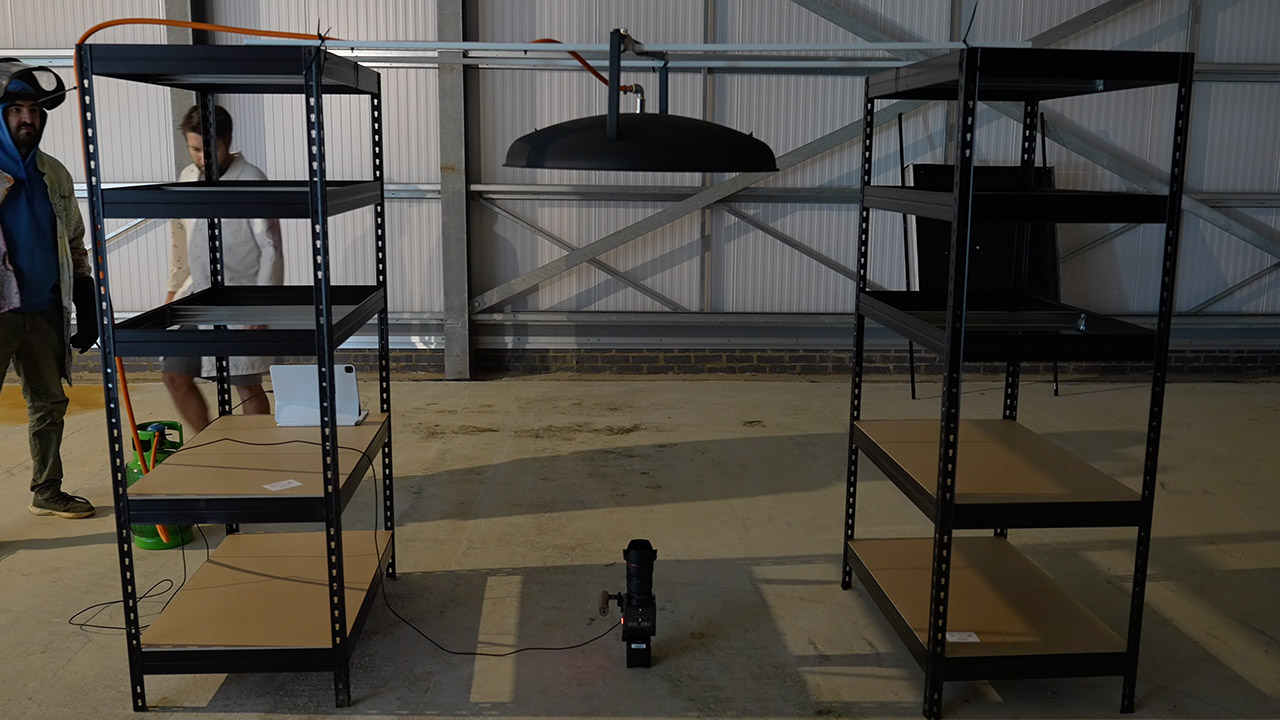 Slow Mo Guys Fire Filmed Below High-Speed Camera