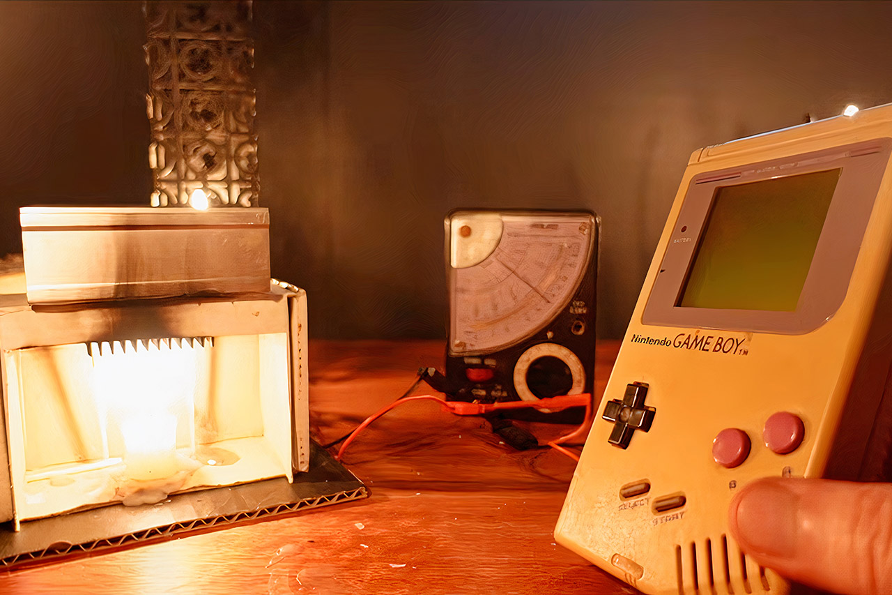 Candle-Powered Nintendo Game Boy