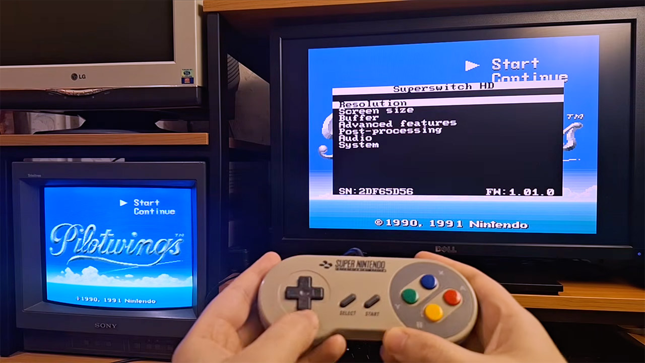SuperSwitch HD 1080p Mod Original SNES Super Nintendo