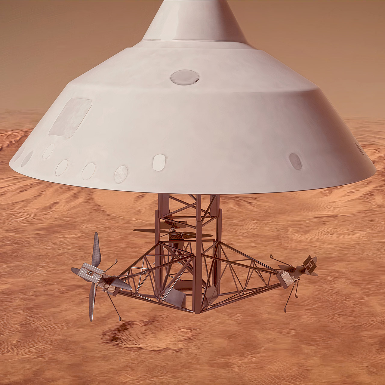 NASA SkyFall Nuclear Electric Helicopter Mars