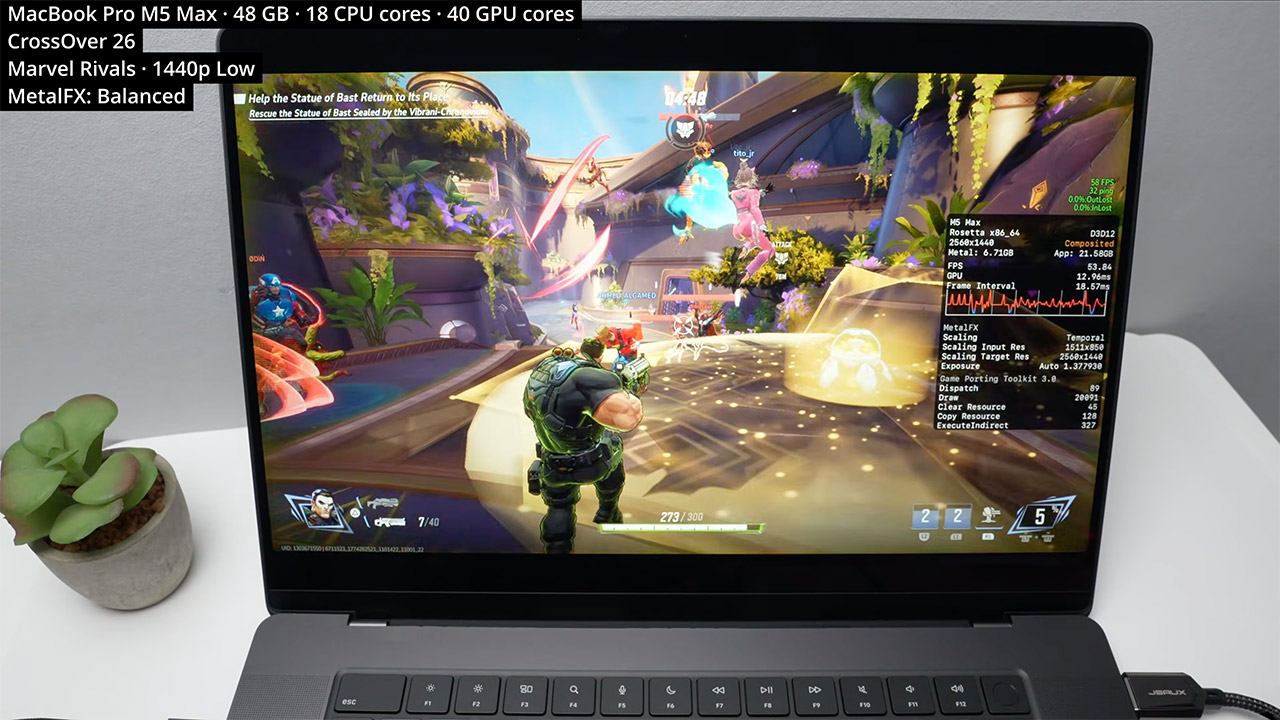 Mac Gaming Takes an Surprising Flip With the M5 Max MacBook Professional 4 Apple MacBook Pro M5 Max Windows Gaming Test