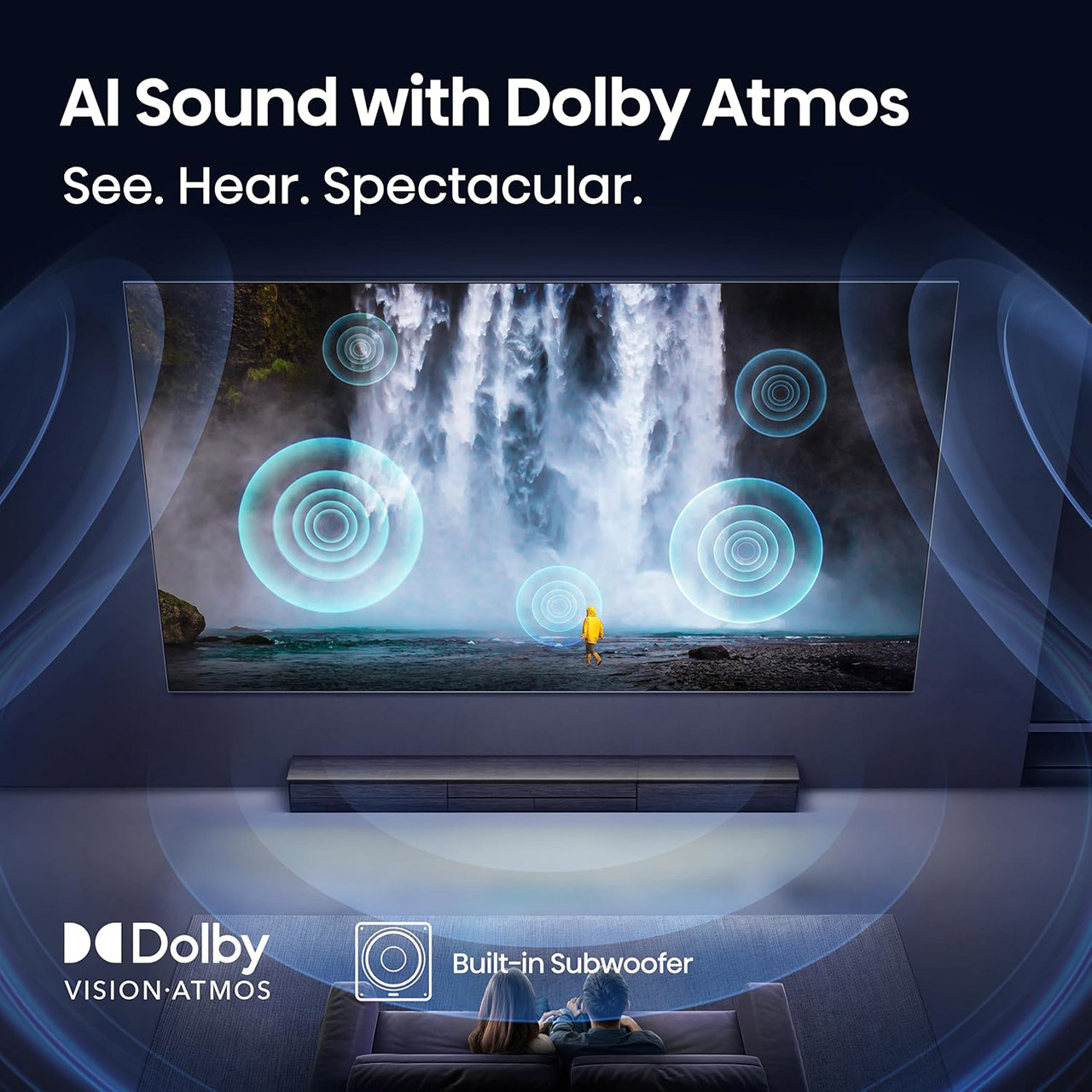 Giant Screens Get Actual with the 75″ Hisense U6 Sequence Mini-LED 4K UHD Good Fireplace TV (75U65QF) 3 75" Hisense U6 Series Mini-LED 4K TV 75U65QF