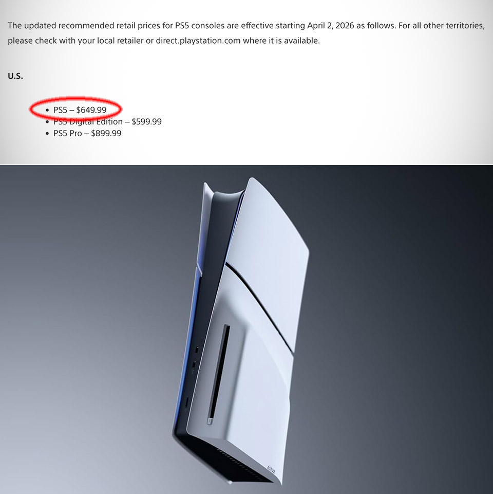 PS5 Console Before Price Increase 2026