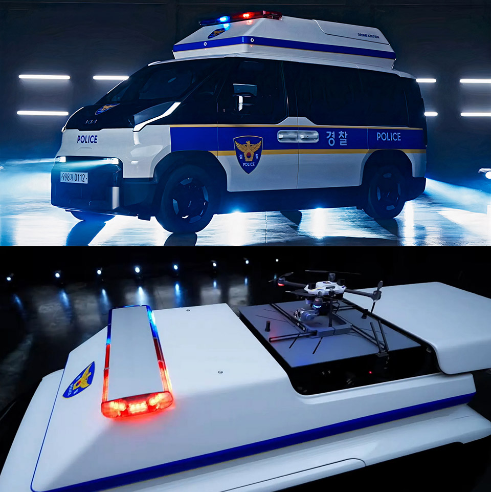 Kia’s PV5 Electric Van Now Launches a Drone for South Korean Police Duty