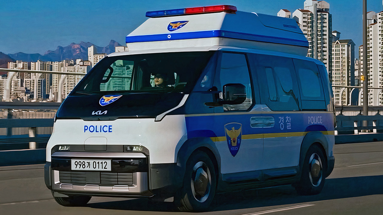 Kia PV5 Korean National Police Agency Build Drone