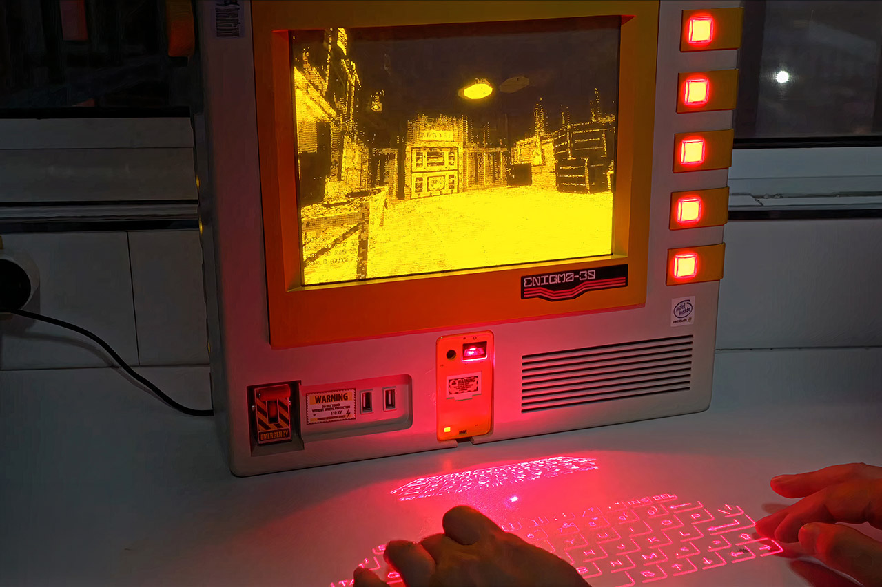 Cyberpunk Laptop Post-Apocalyptic Wasteland