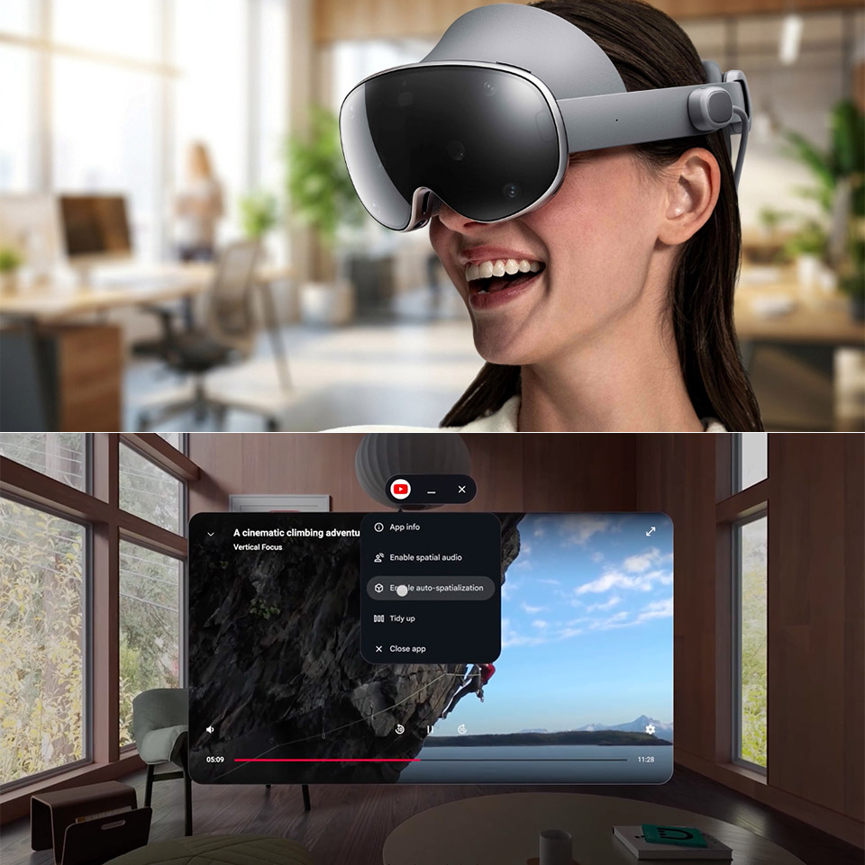 Auto Spatialization Google XR Headset Apps