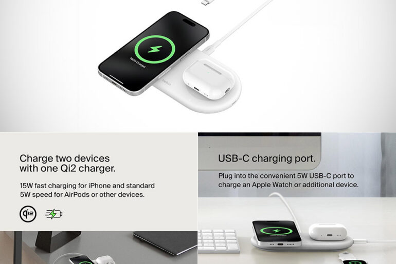Belkin BoostCharge Pro 2-in-1 Wireless Charging Pad