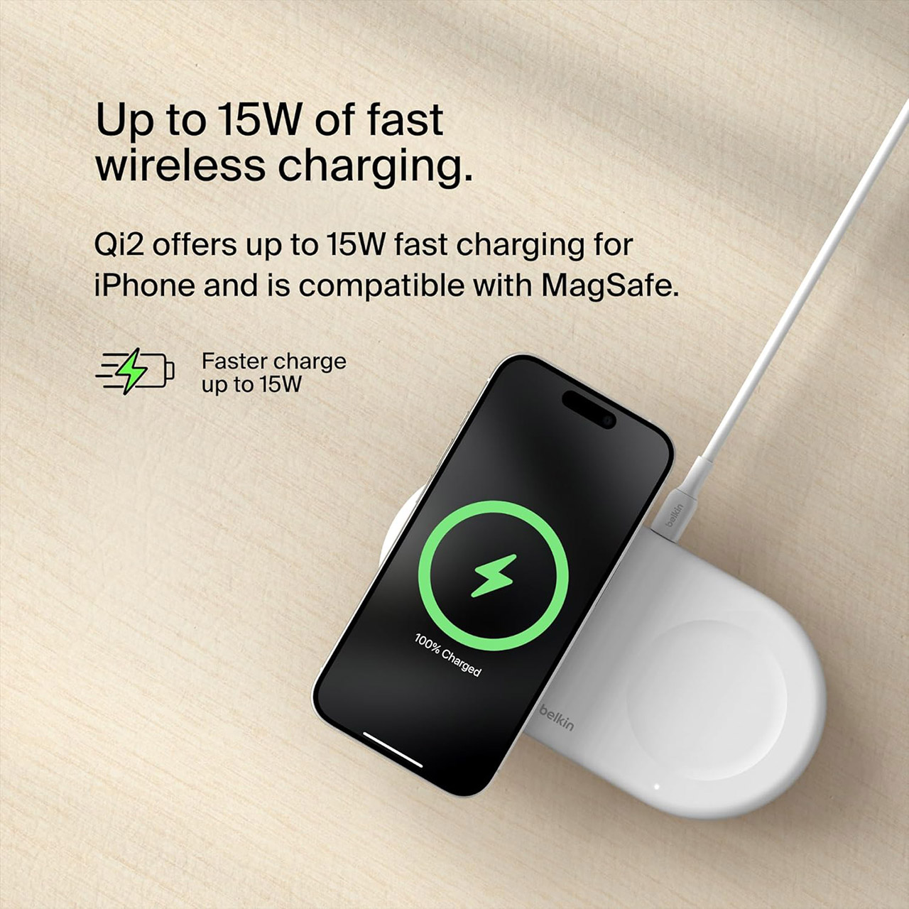 Belkin’s BoostCharge Professional 2-in-1 Qi2 15W Wi-fi Charger Retains A number of Units Able to Go With out Additional Problem 2 Belkin BosotCharge Pro 2-in-1 Wireless Qi2 Wireless Charging Pad