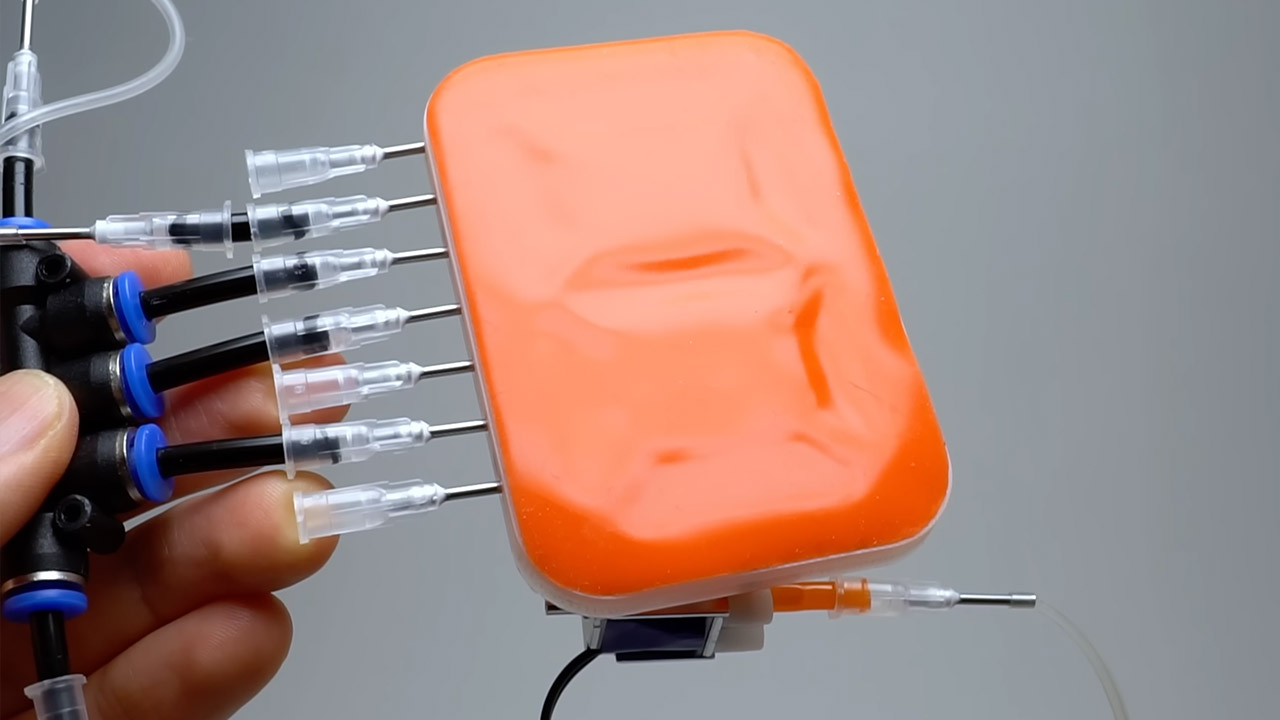 Air-Powered Segment Clock Display