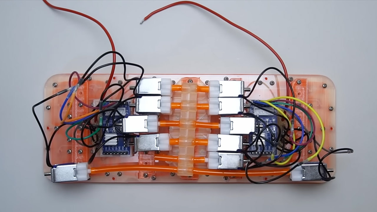Air-Powered Segment Clock Display