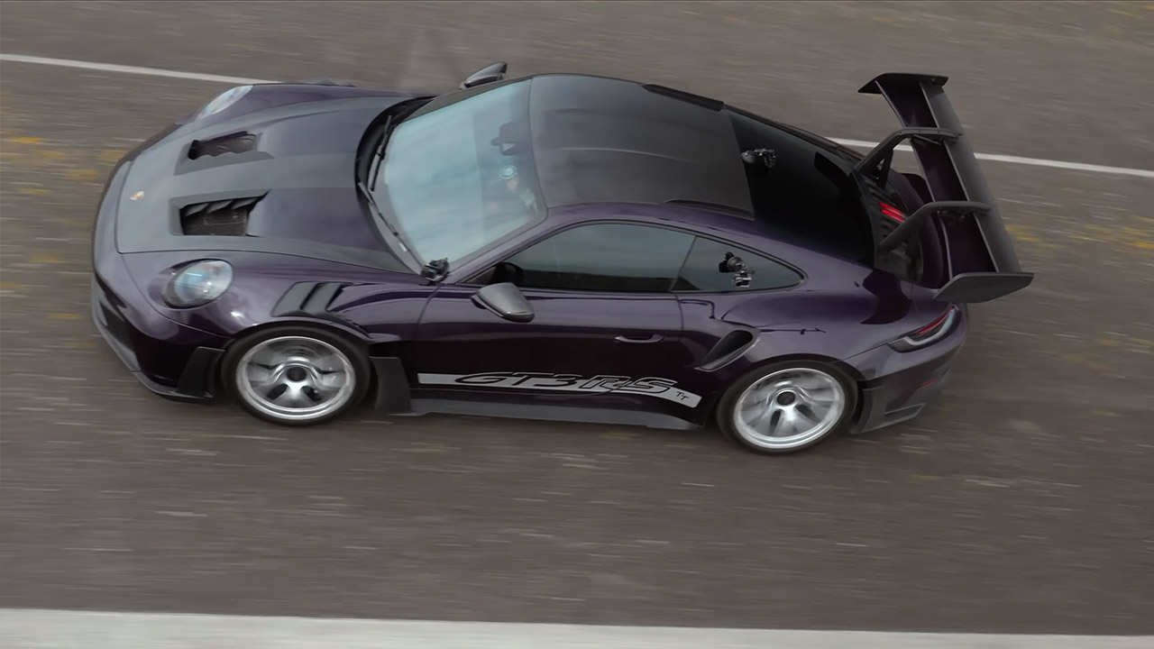 Twin-Turbo Porsche 911 GT3 RS vs. Helicopter Race