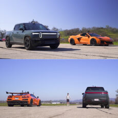 Rivian R1T Corvette Z06 Drag Racing