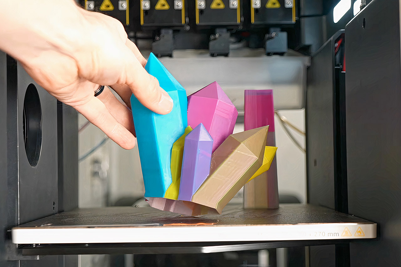 Color 3D-Printing Four Spools