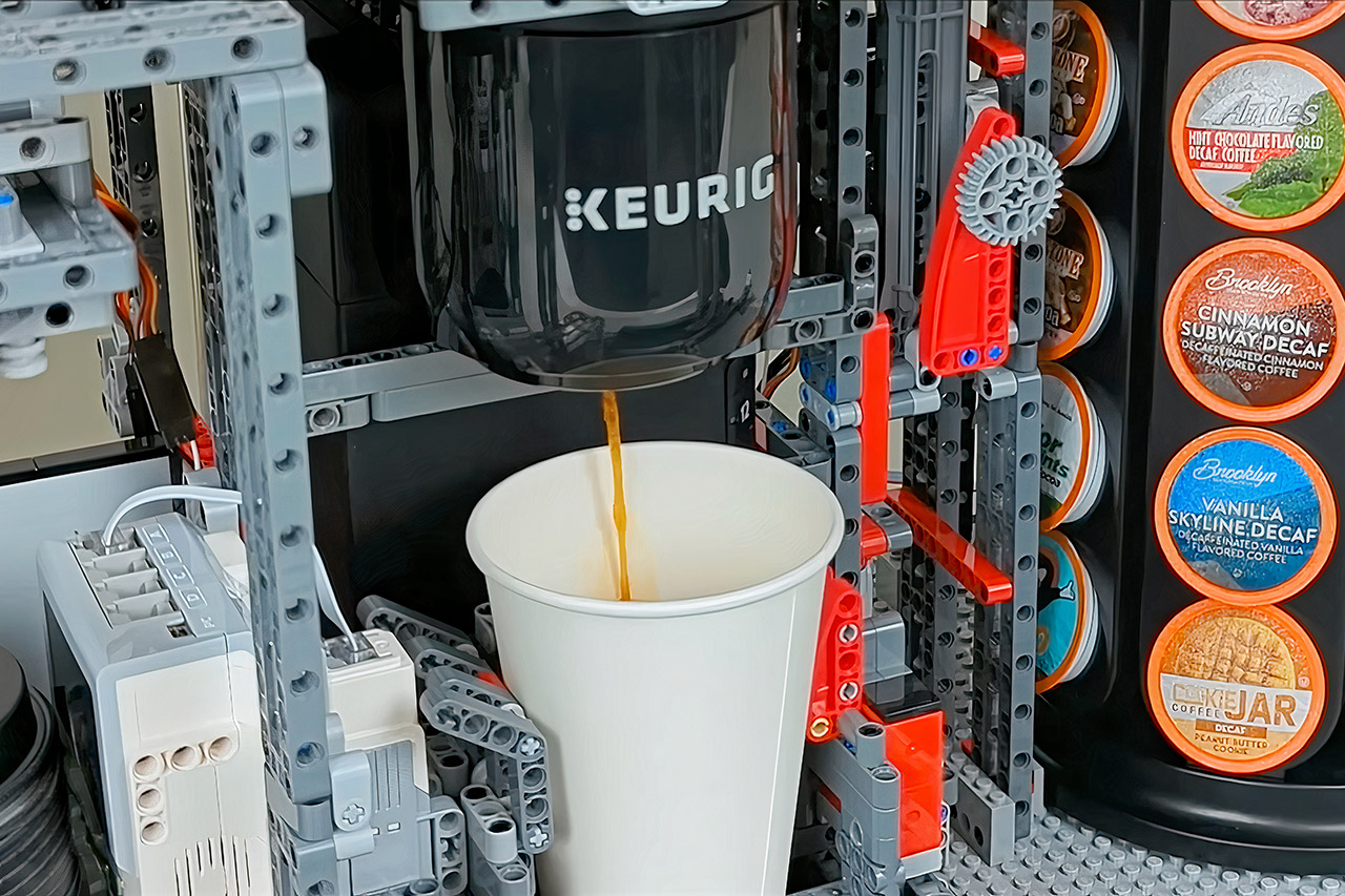 LEGO Coffee Factory Machine Build Keurig