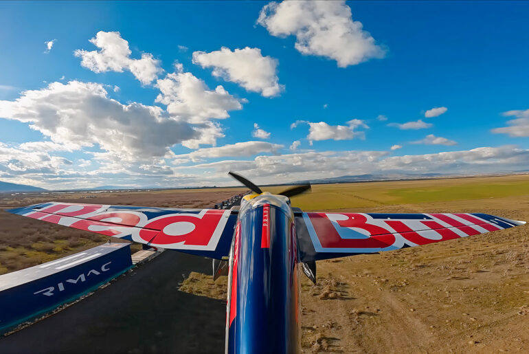 Red Bull Dario Costa Pilot Land Take Off Moving Train