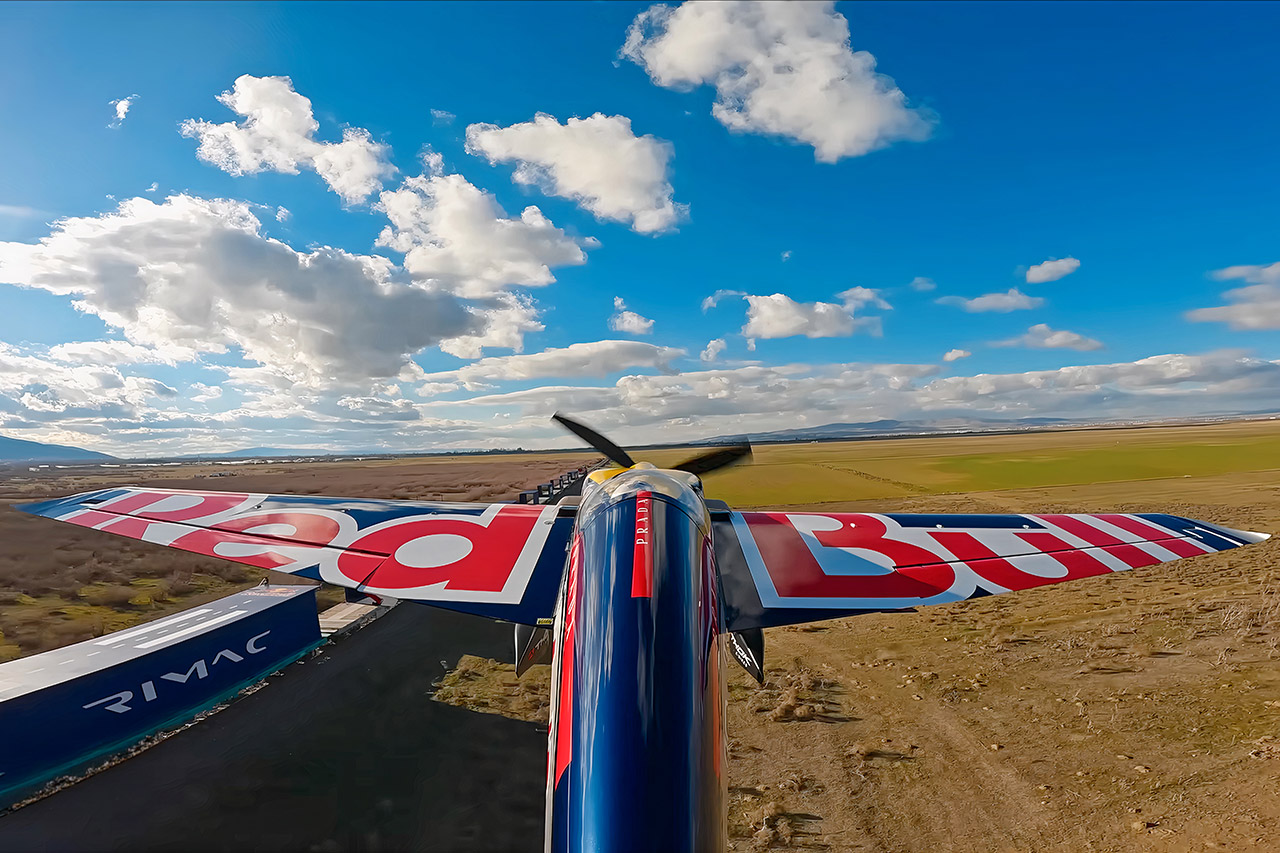 Red Bull Dario Costa Pilot Land Take Off Moving Train