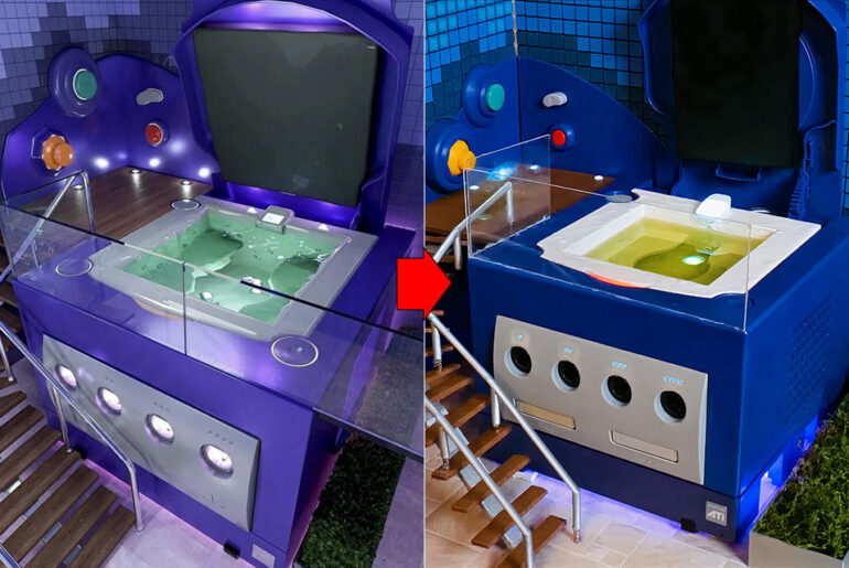 Real Nintendo GameCube Hot Tub Console Mod