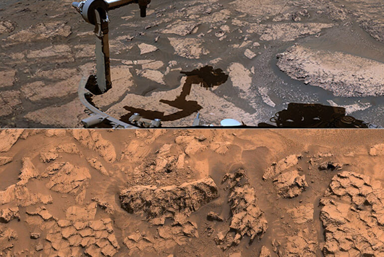 NASA Curiosity Rover Mars Dragon Scale Rocks