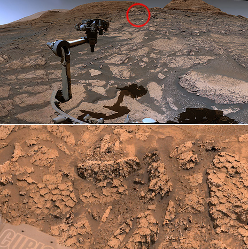 NASA Curiosity Rover Mars Dragon Scale Rocks
