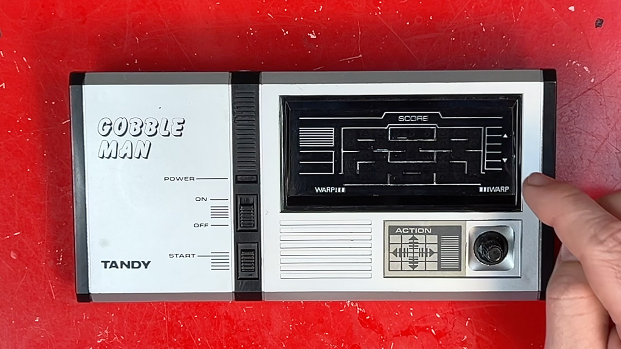 Tandy Gobble Man Handheld Game 1983