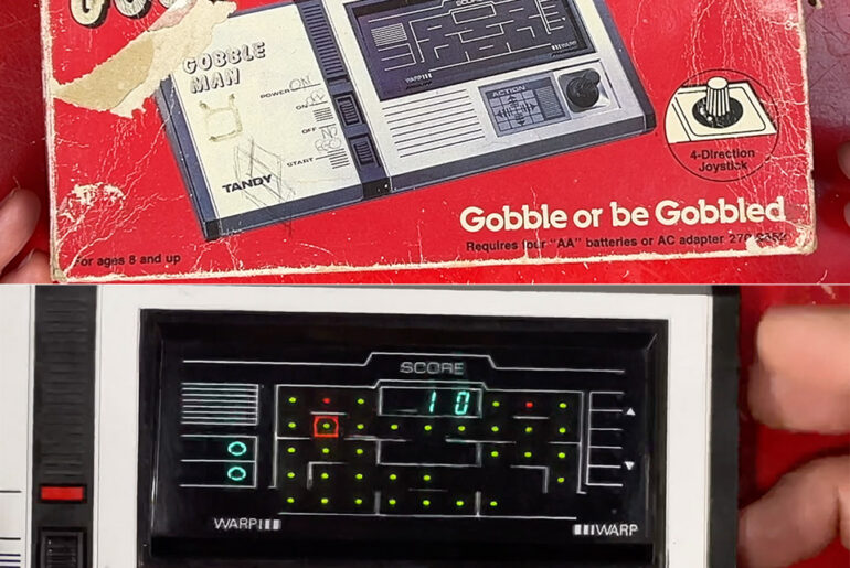 Tandy Gobble Man Handheld Game 1983