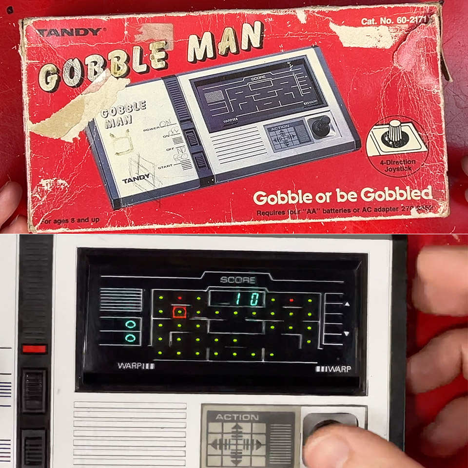 Tandy Gobble Man Handheld Game 1983