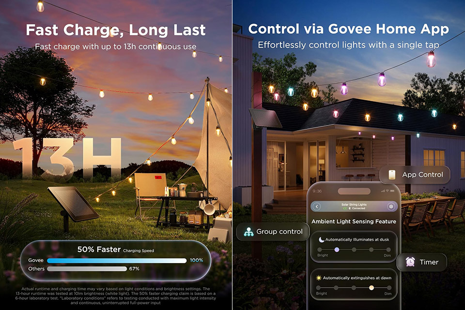 Govee Outdoor Solar String Lights
