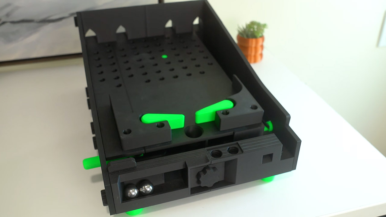 Fully Mechanical 3D-Printed Pinball Machine Galactic Odyssey