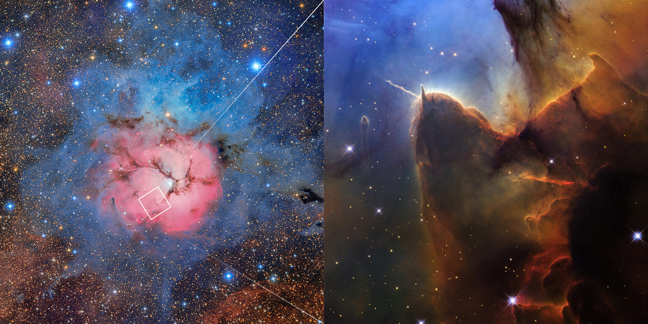 Hubble Telescope Trifid Nebula 36-Year Anniversary